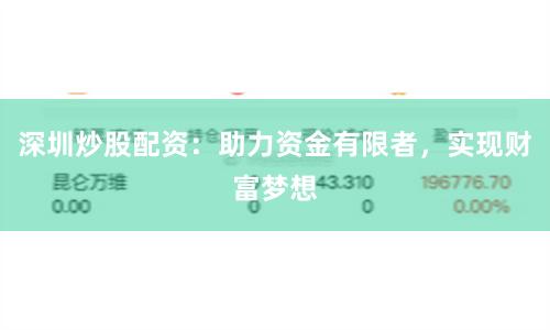深圳炒股配资：助力资金有限者，实现财富梦想